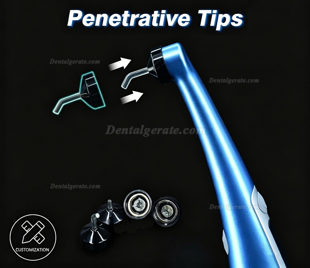 Mecco Dolphin LED-Polymerisationslampe Dental mit integriertem Radiometer und Mikro-Polymerisationslinse